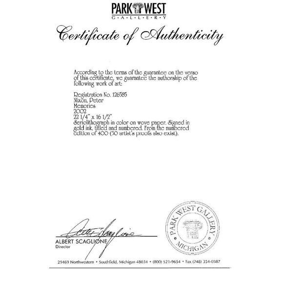 "Memories" by Peter Nixon Serio Lithograph - Picture 8 of 8